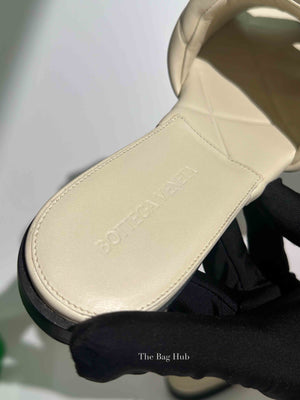 Bottega Veneta Cream Quilted Lido Sandals Size 37.5
