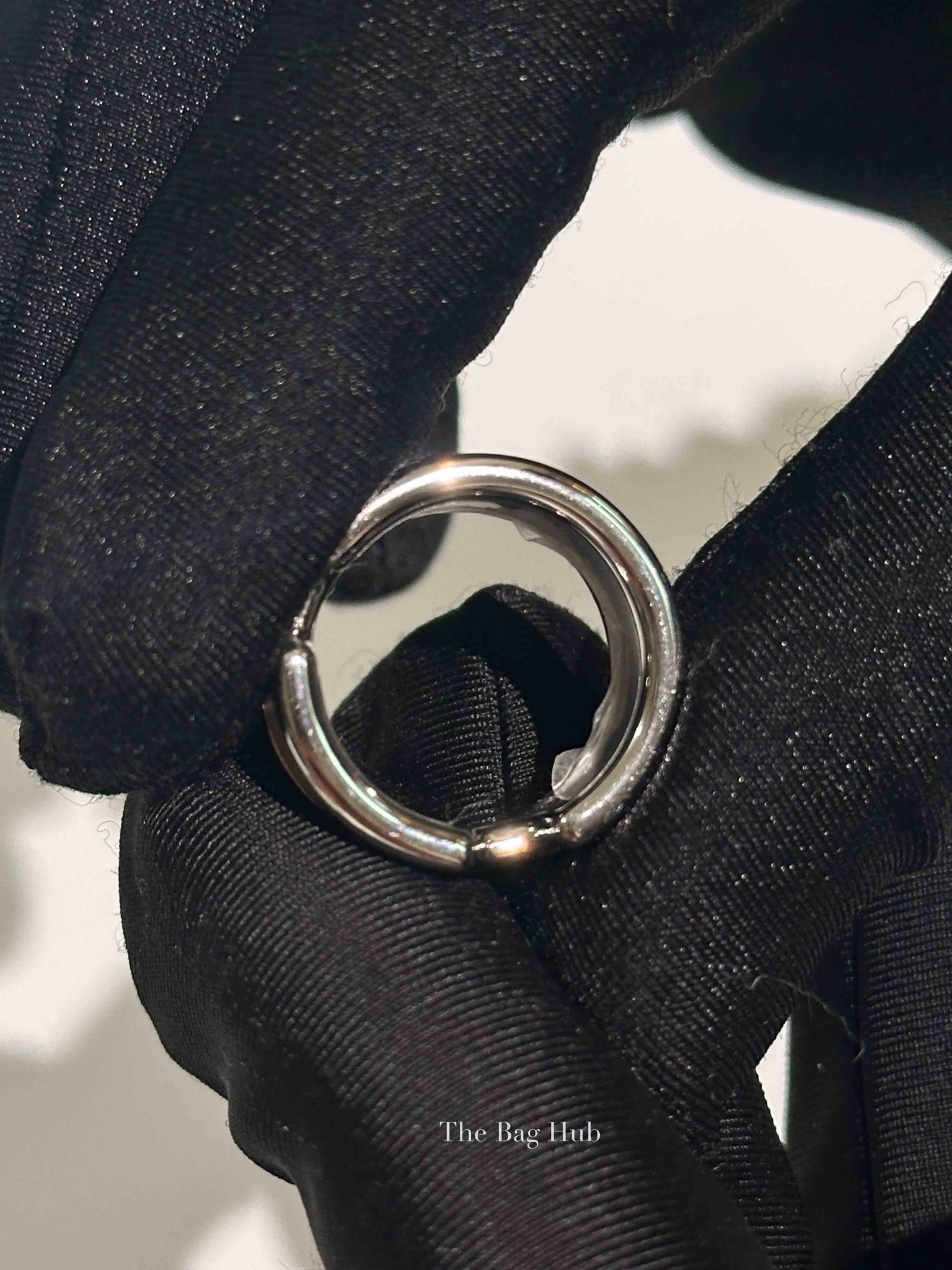 Hermes Etoupe Madame Calfskin Small Model Olympe Ring PHW Size M