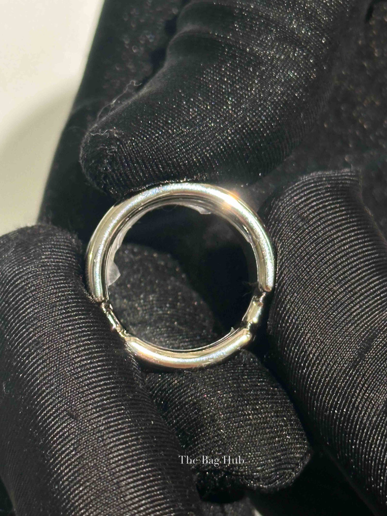 Hermes Etoupe Madame Calfskin Small Model Olympe Ring PHW Size M