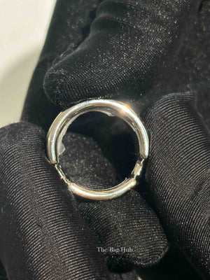 Hermes Etoupe Madame Calfskin Small Model Olympe Ring PHW Size M
