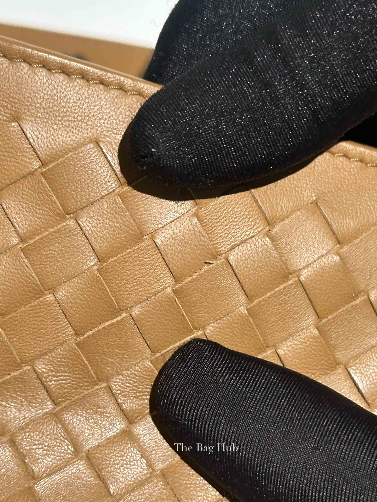 Bottega Veneta Tan Intercciato Leather Long Wallet