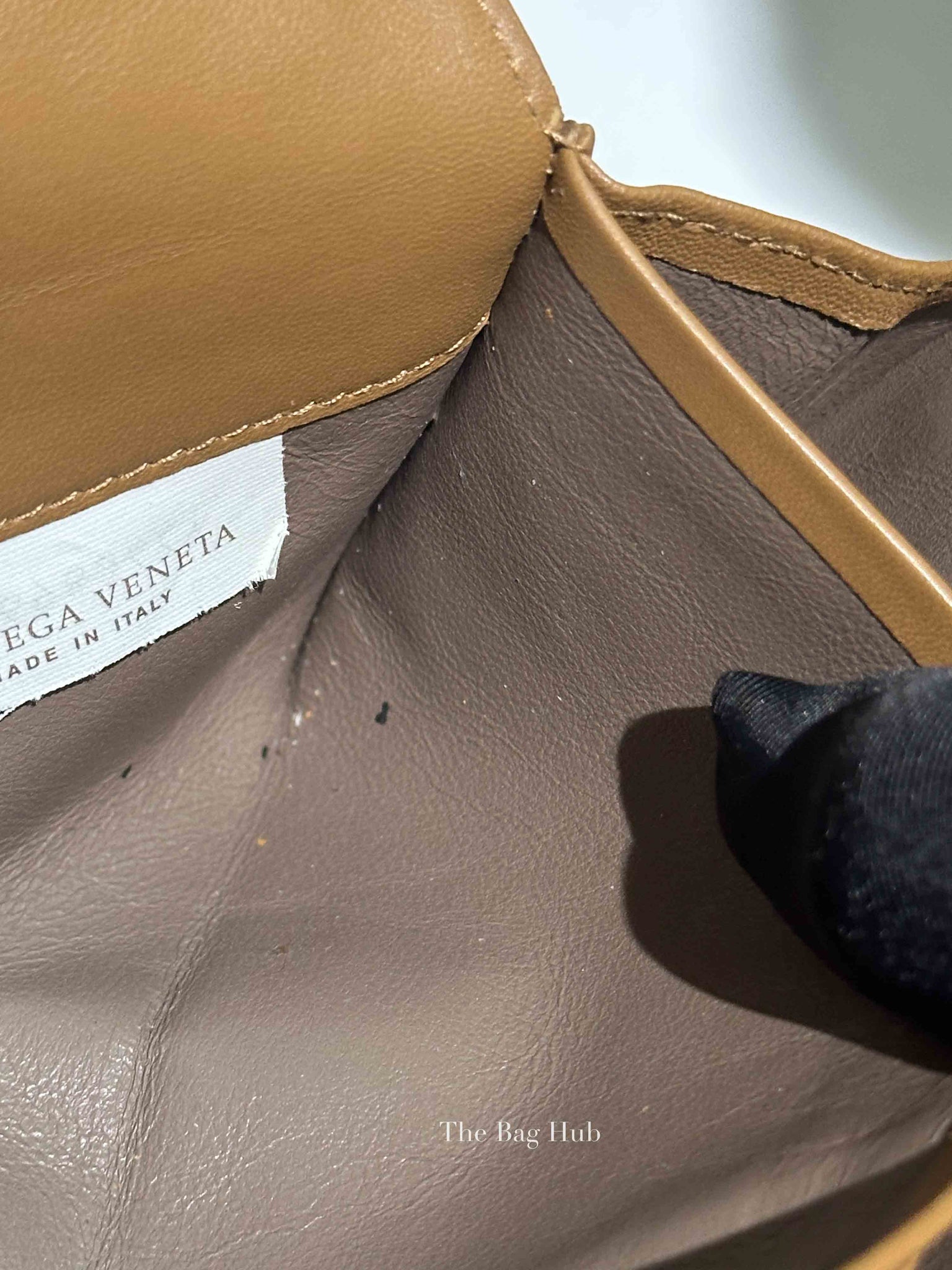 Bottega Veneta Tan Intercciato Leather Long Wallet