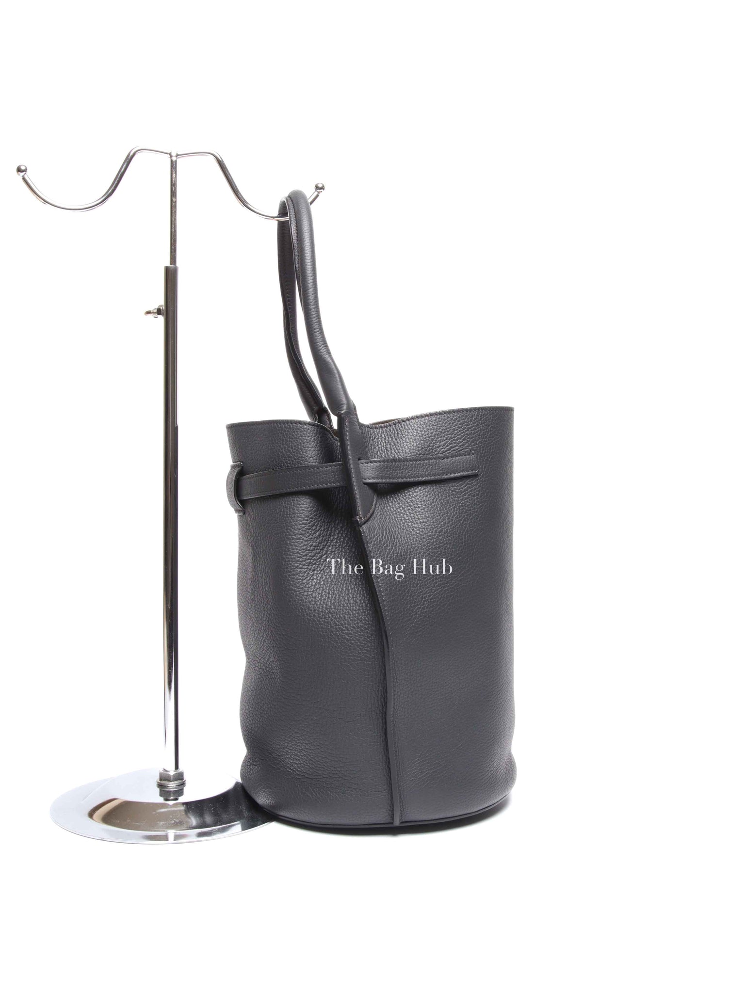 Celine Anthracite Supple Grained Calfskin Big Bag Bucket