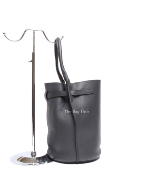 Celine Anthracite Supple Grained Calfskin Big Bag Bucket
