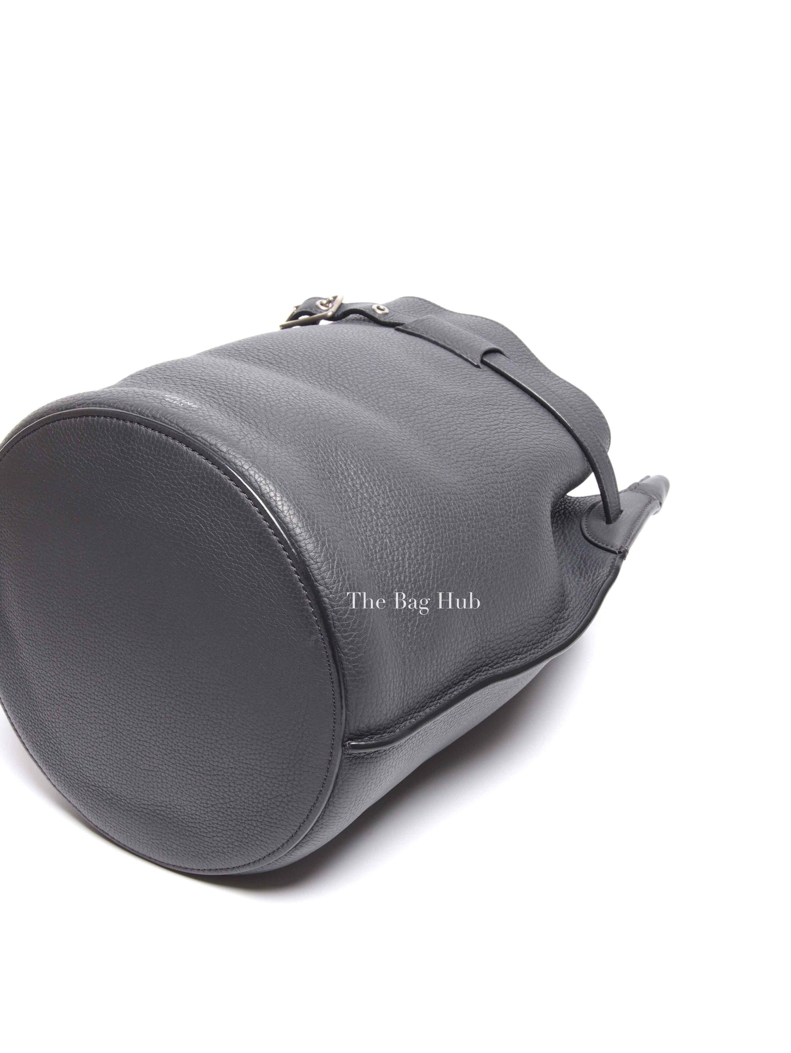Celine Anthracite Supple Grained Calfskin Big Bag Bucket
