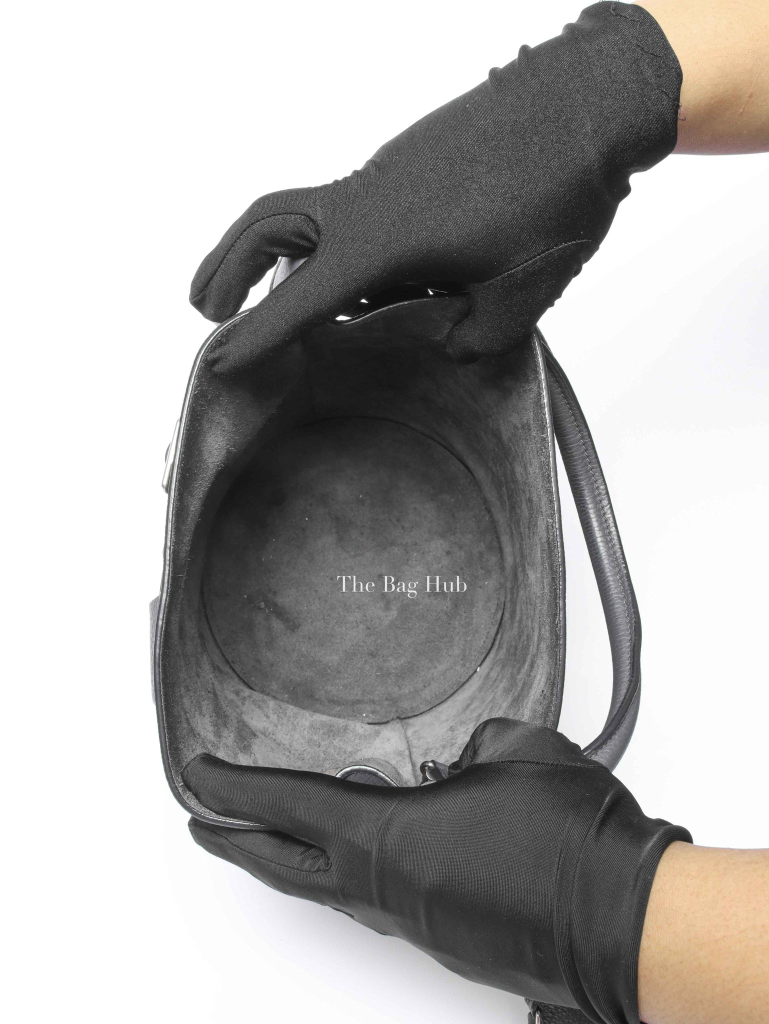 Celine Anthracite Supple Grained Calfskin Big Bag Bucket