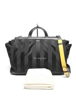 Fendi Black Anrealage Nylon Peekaboo Medium Tote Bag