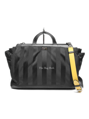 Fendi Black Anrealage Nylon Peekaboo Medium Tote Bag