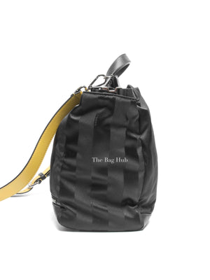 Fendi Black Anrealage Nylon Peekaboo Medium Tote Bag