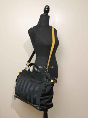 Fendi Black Anrealage Nylon Peekaboo Medium Tote Bag