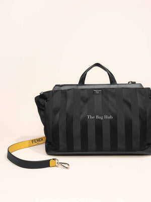Fendi Black Anrealage Nylon Peekaboo Medium Tote Bag