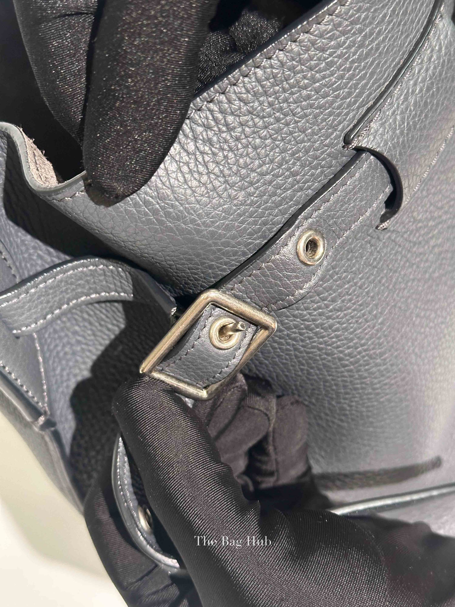 Celine Anthracite Supple Grained Calfskin Big Bag Bucket