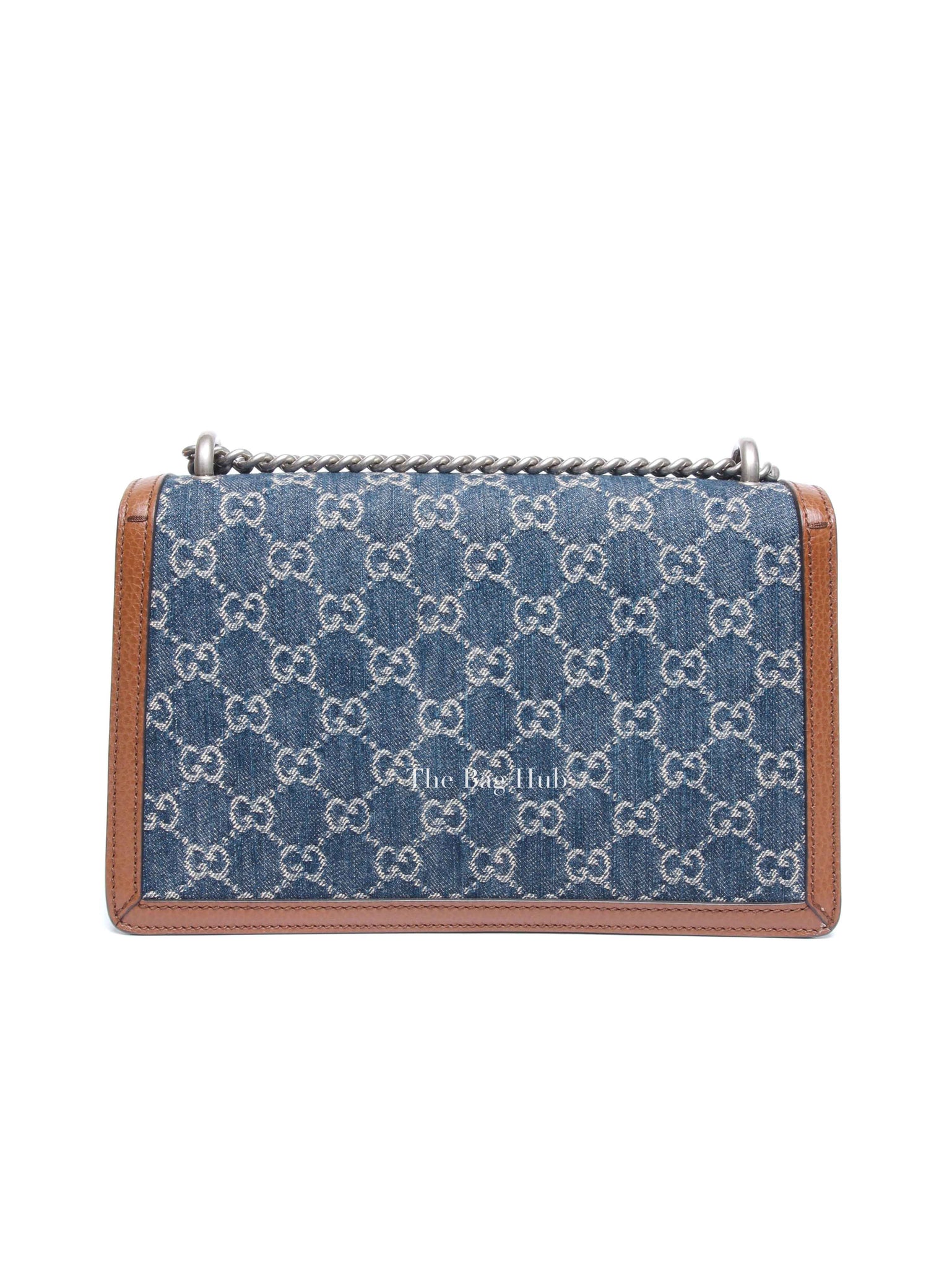 Gucci New Denim Calfskin GG Monogram Dollar Small Dionysus Shoulder Bag