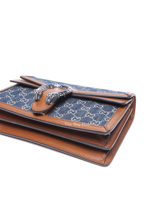 Gucci New Denim Calfskin GG Monogram Dollar Small Dionysus Shoulder Bag