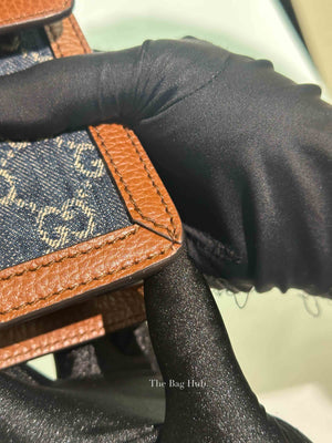 Gucci New Denim Calfskin GG Monogram Dollar Small Dionysus Shoulder Bag