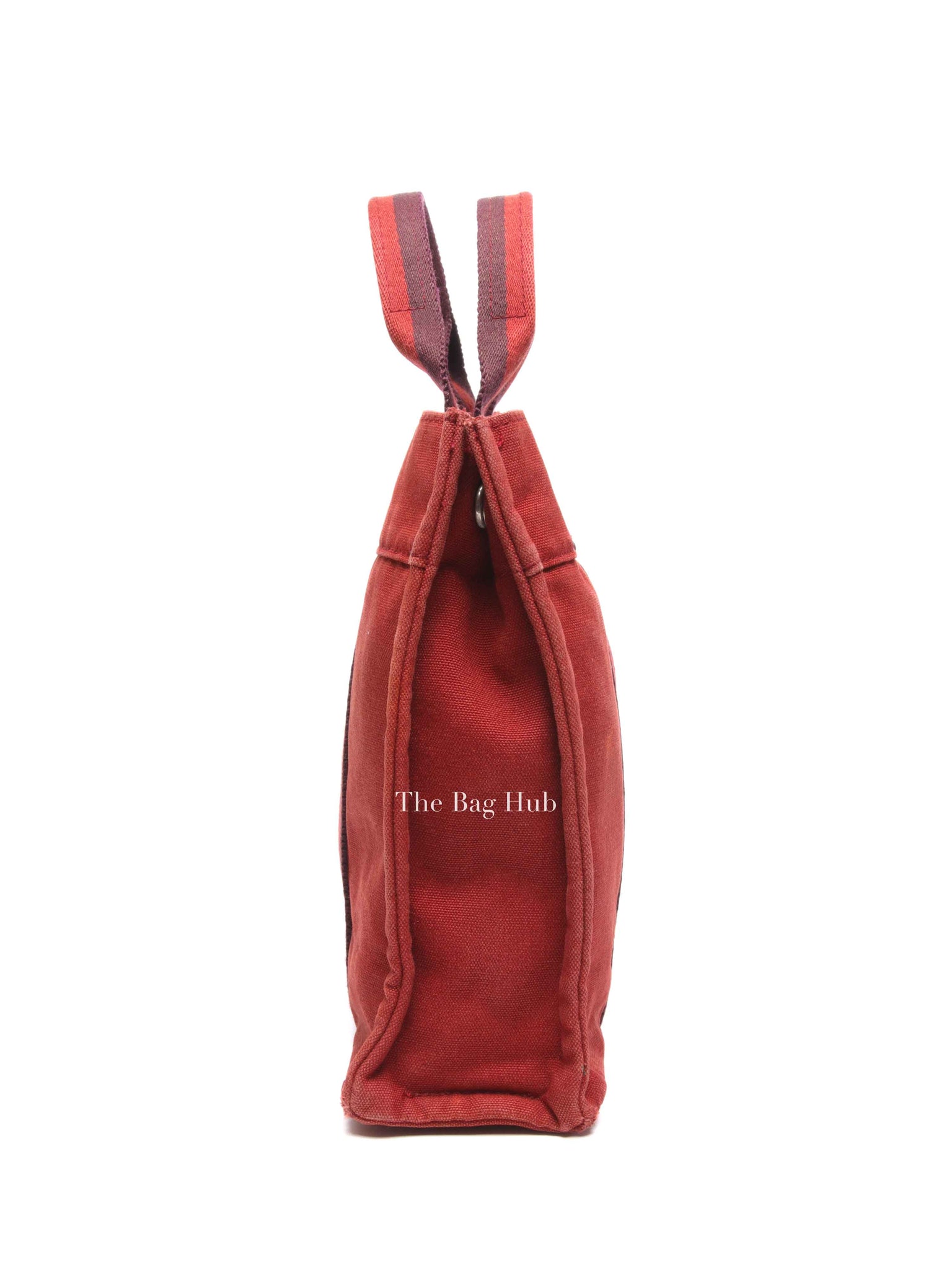 Hermes Red Canvas Tout Fourre PM Bag