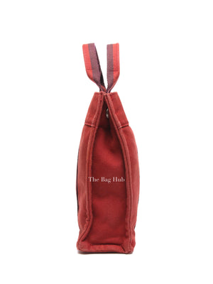 Hermes Red Canvas Tout Fourre PM Bag