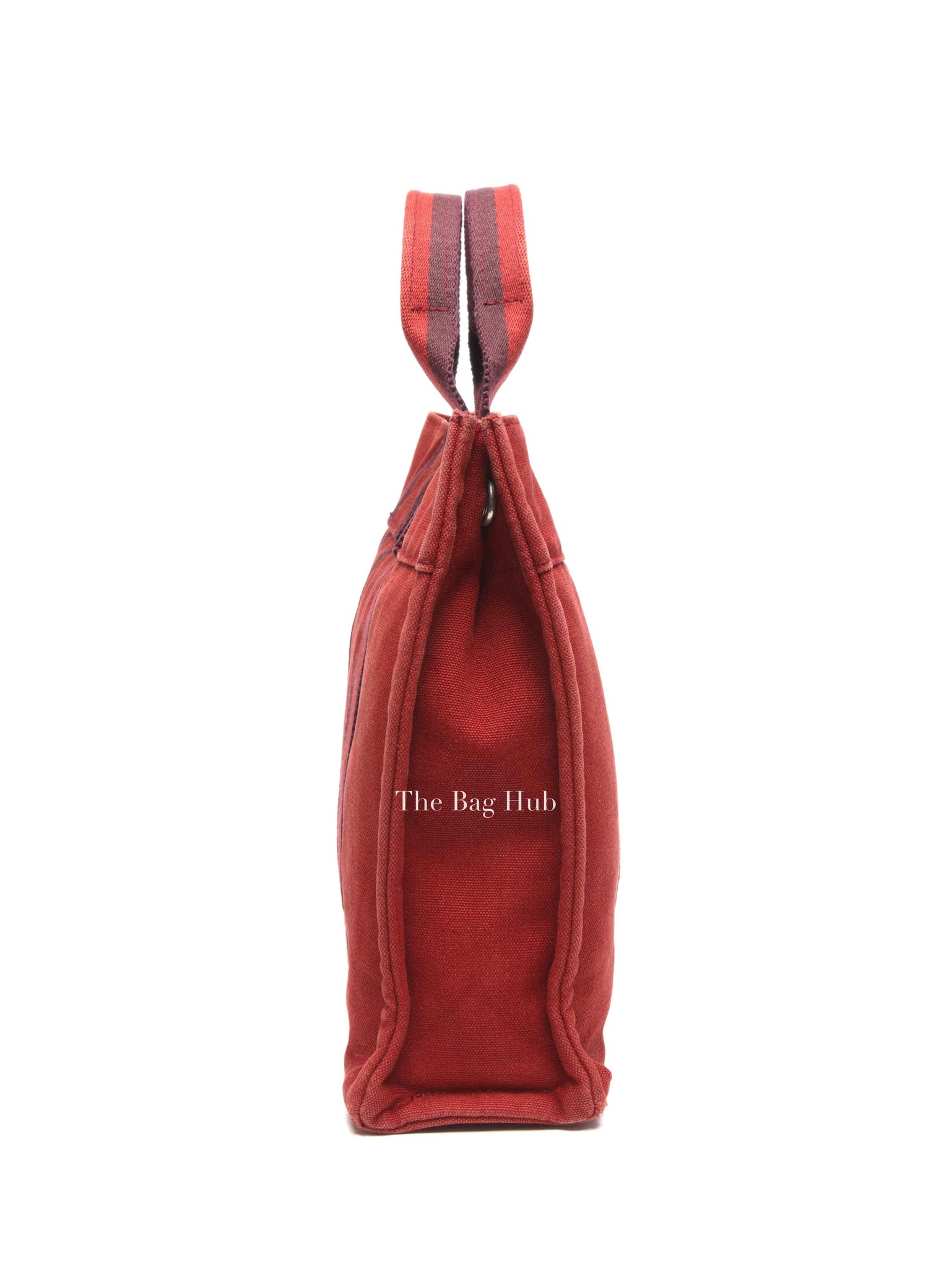 Hermes Red Canvas Tout Fourre PM Bag