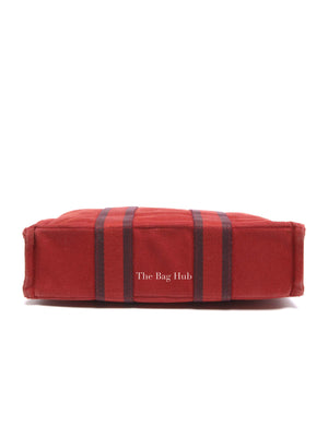Hermes Red Canvas Tout Fourre PM Bag