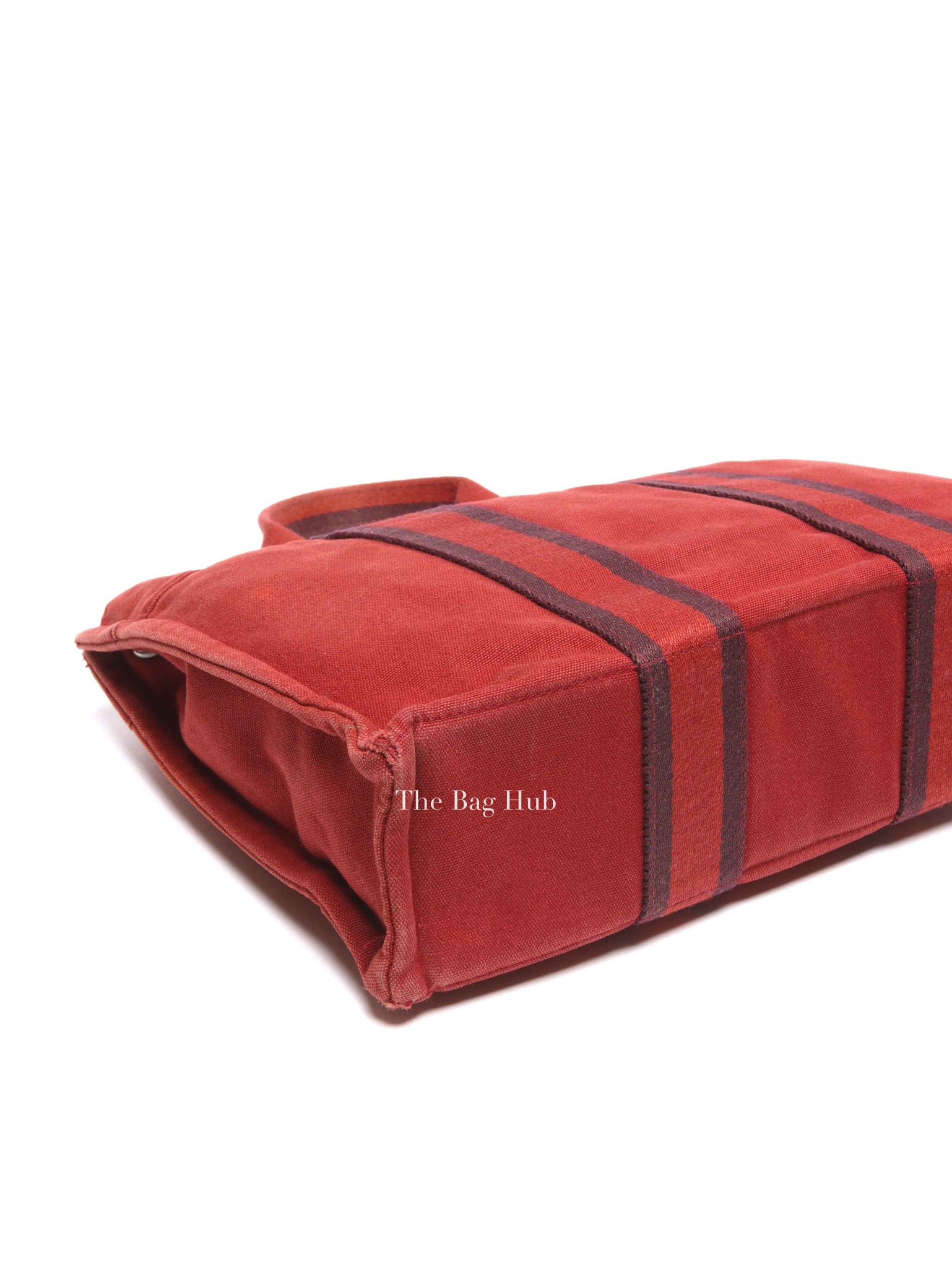 Hermes Red Canvas Tout Fourre PM Bag
