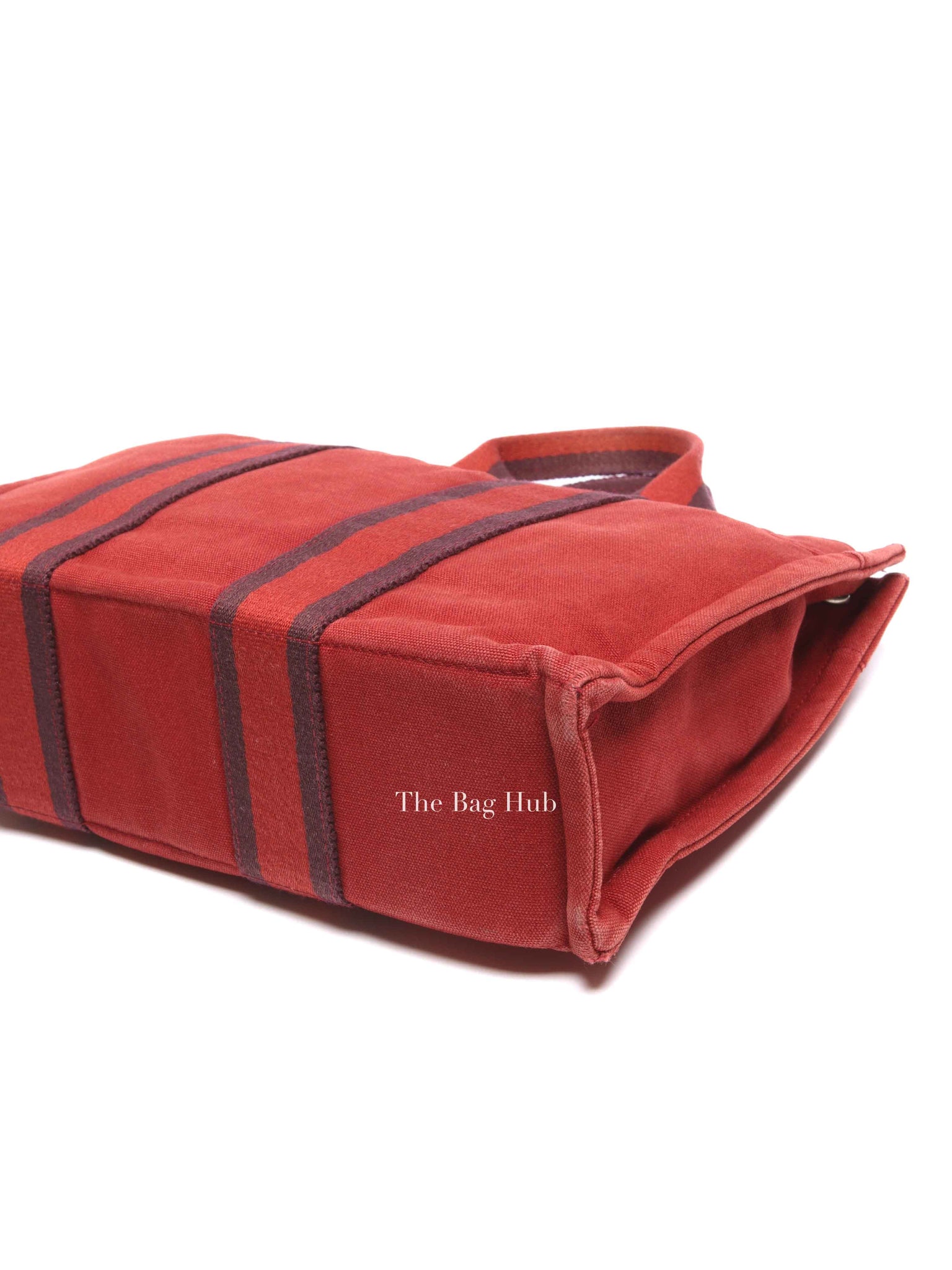 Hermes Red Canvas Tout Fourre PM Bag