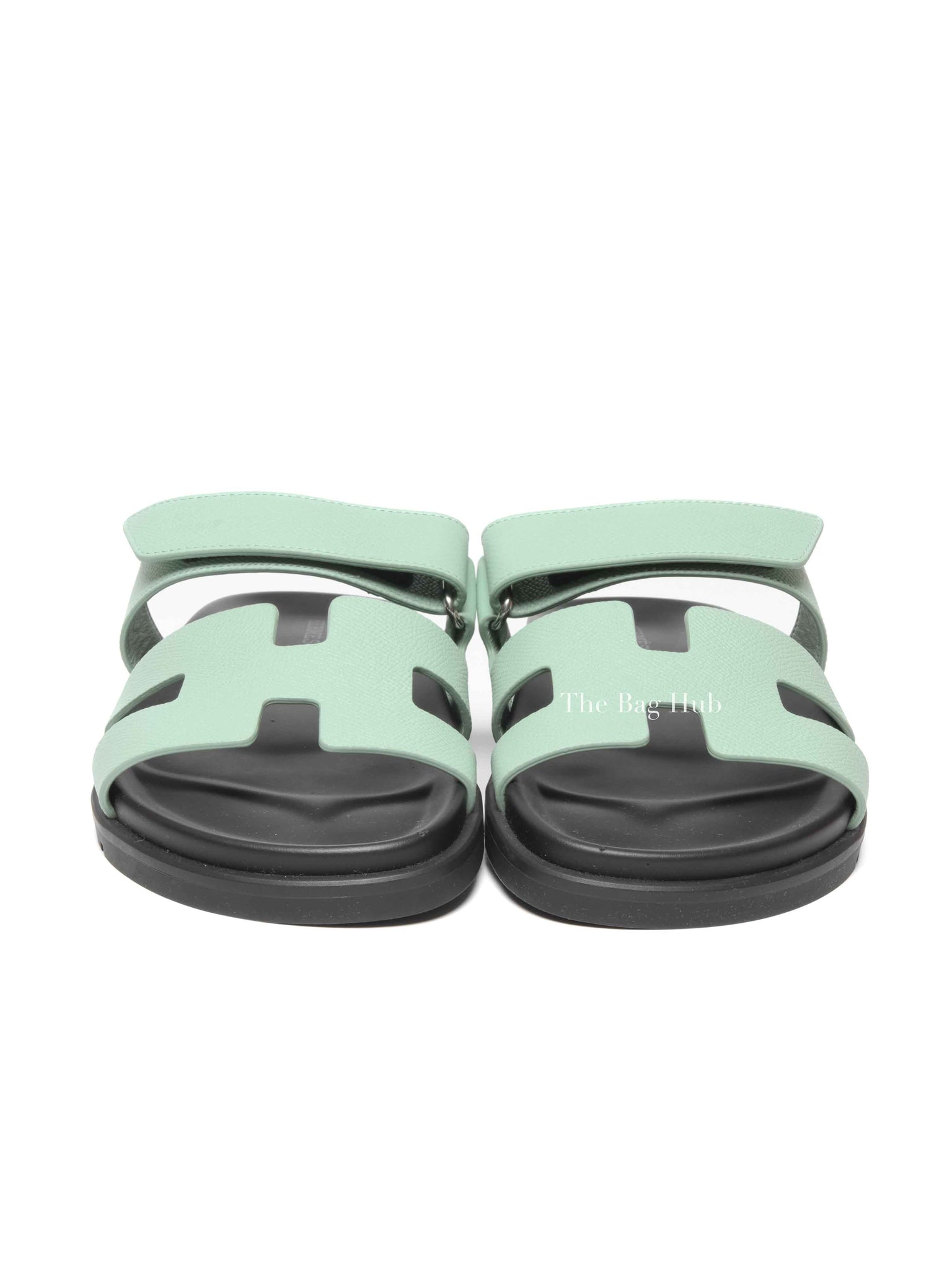 Hermes Vert Jade Epsom Chypre Sandals Size 37