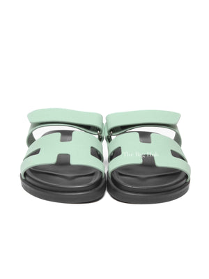 Hermes Vert Jade Epsom Chypre Sandals Size 37