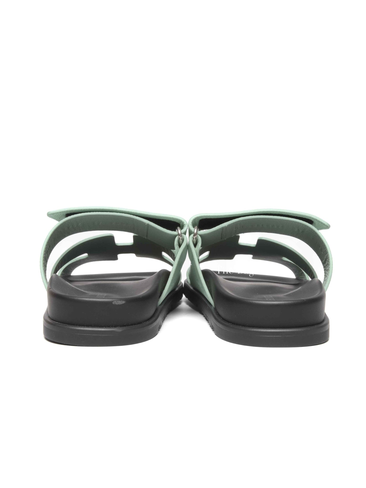 Hermes Vert Jade Epsom Chypre Sandals Size 37