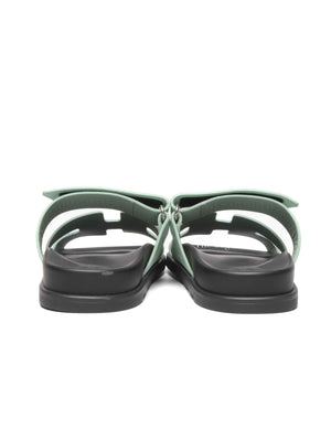 Hermes Vert Jade Epsom Chypre Sandals Size 37