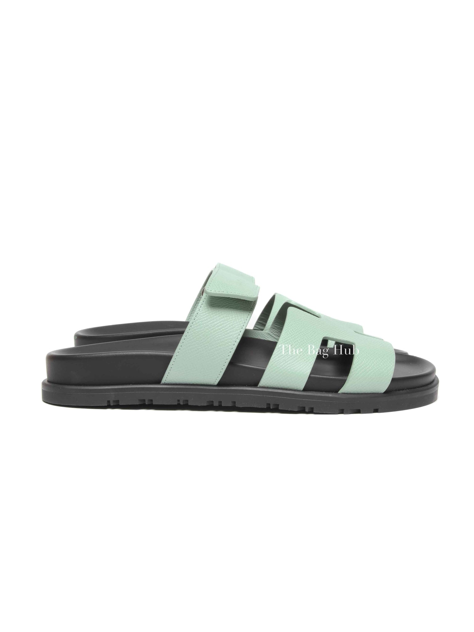 Hermes Vert Jade Epsom Chypre Sandals Size 37