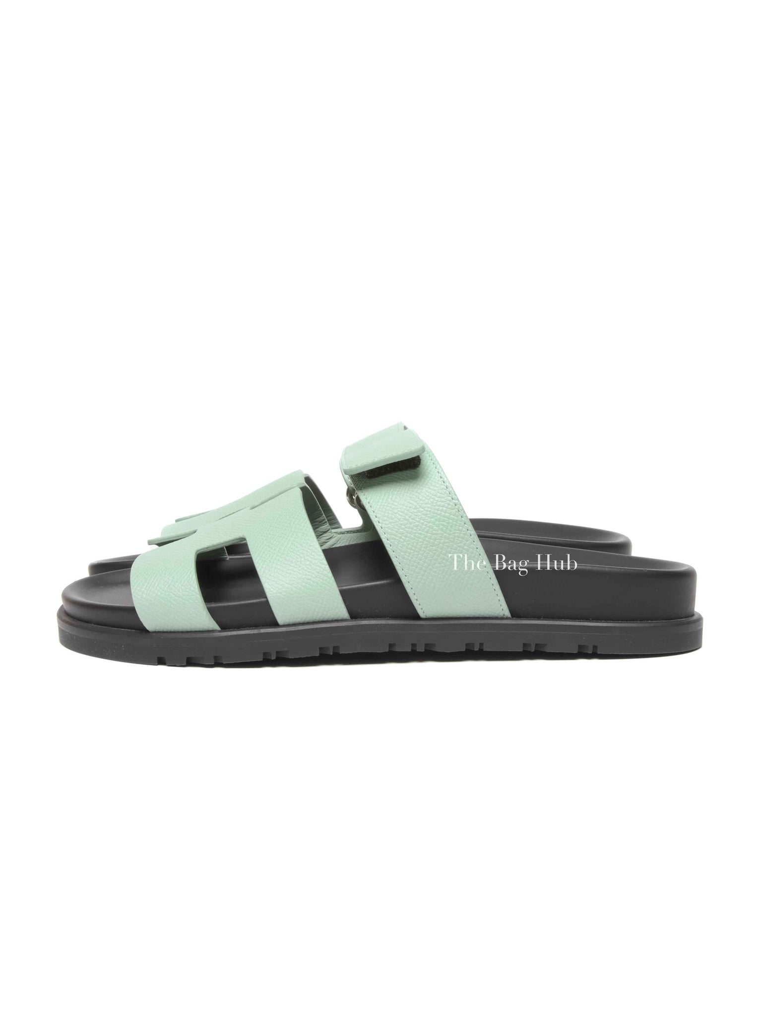 Hermes Vert Jade Epsom Chypre Sandals Size 37