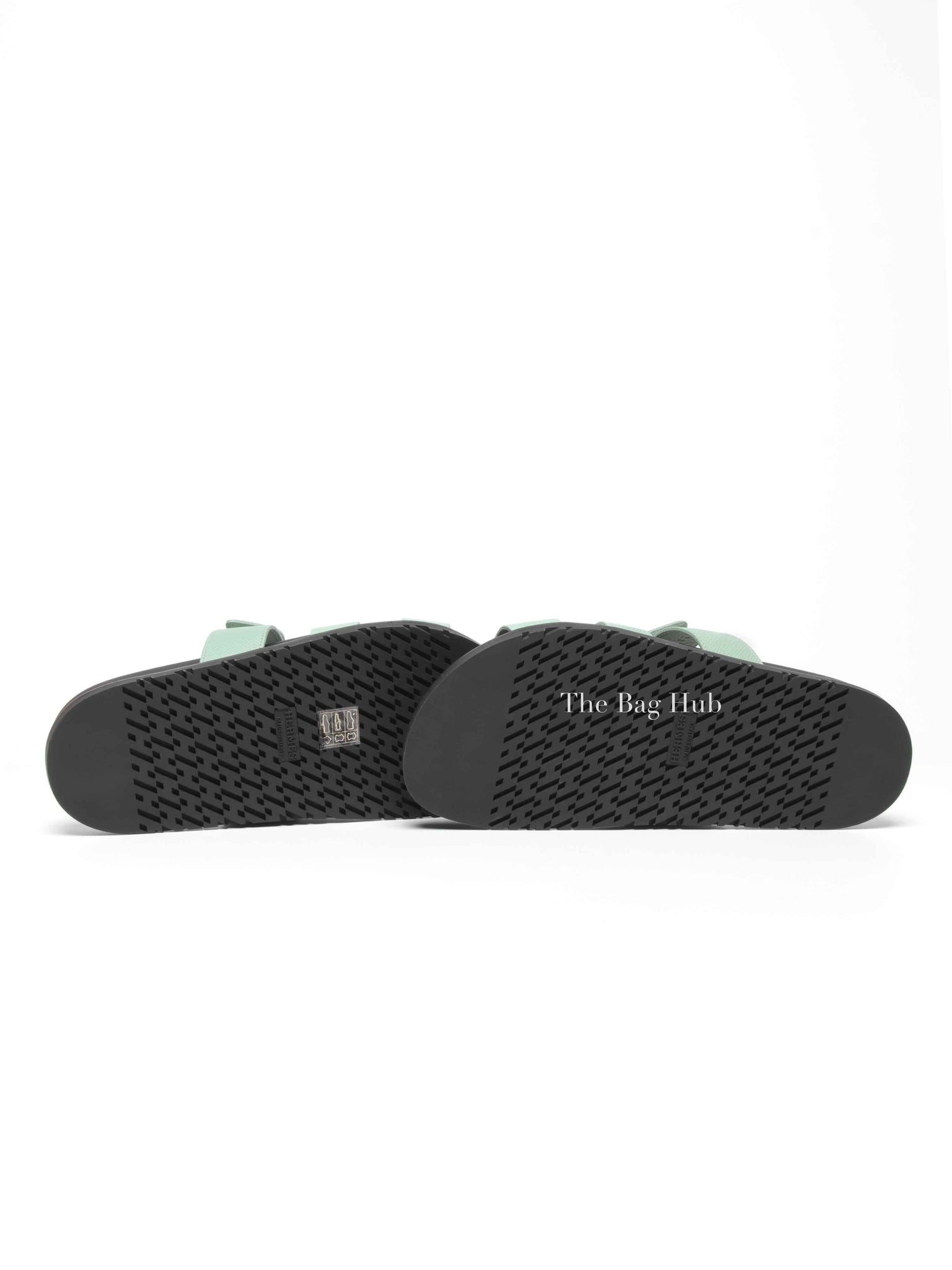 Hermes Vert Jade Epsom Chypre Sandals Size 37