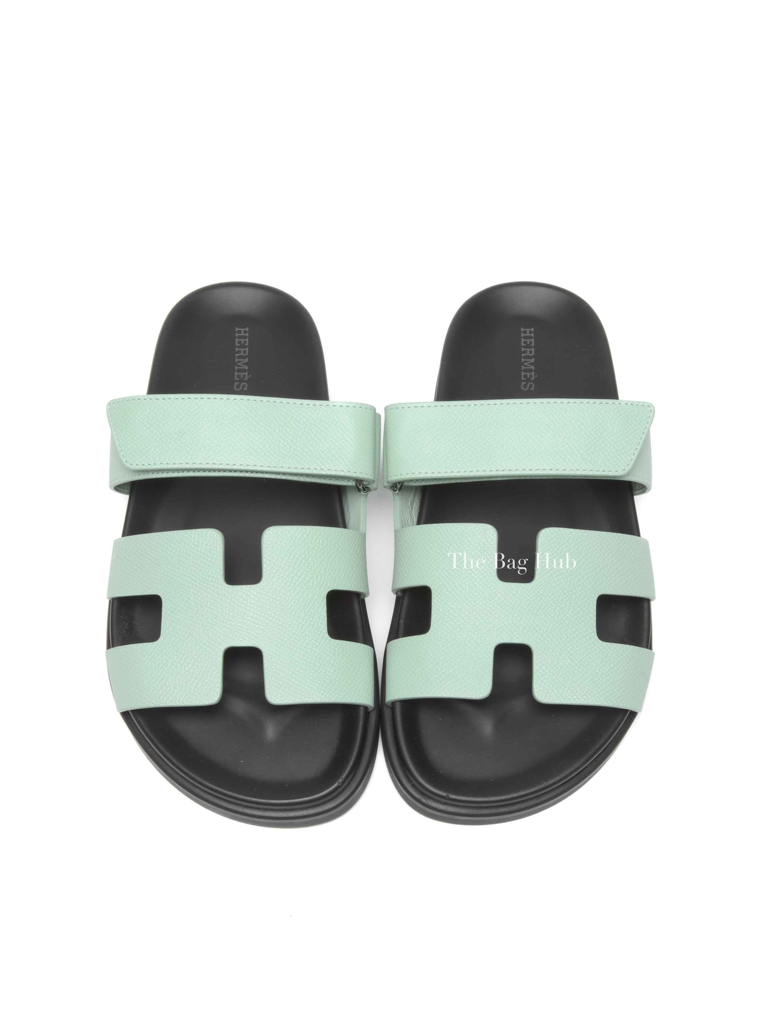 Hermes Vert Jade Epsom Chypre Sandals Size 37