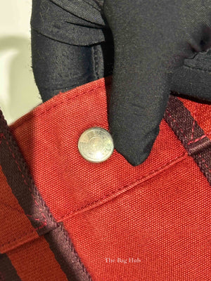 Hermes Red Canvas Tout Fourre PM Bag