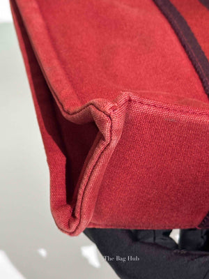 Hermes Red Canvas Tout Fourre PM Bag
