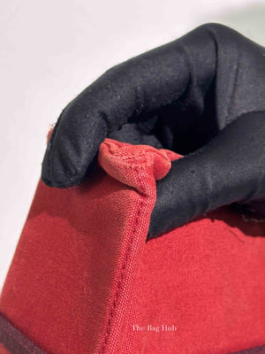 Hermes Red Canvas Tout Fourre PM Bag