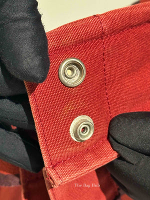 Hermes Red Canvas Tout Fourre PM Bag