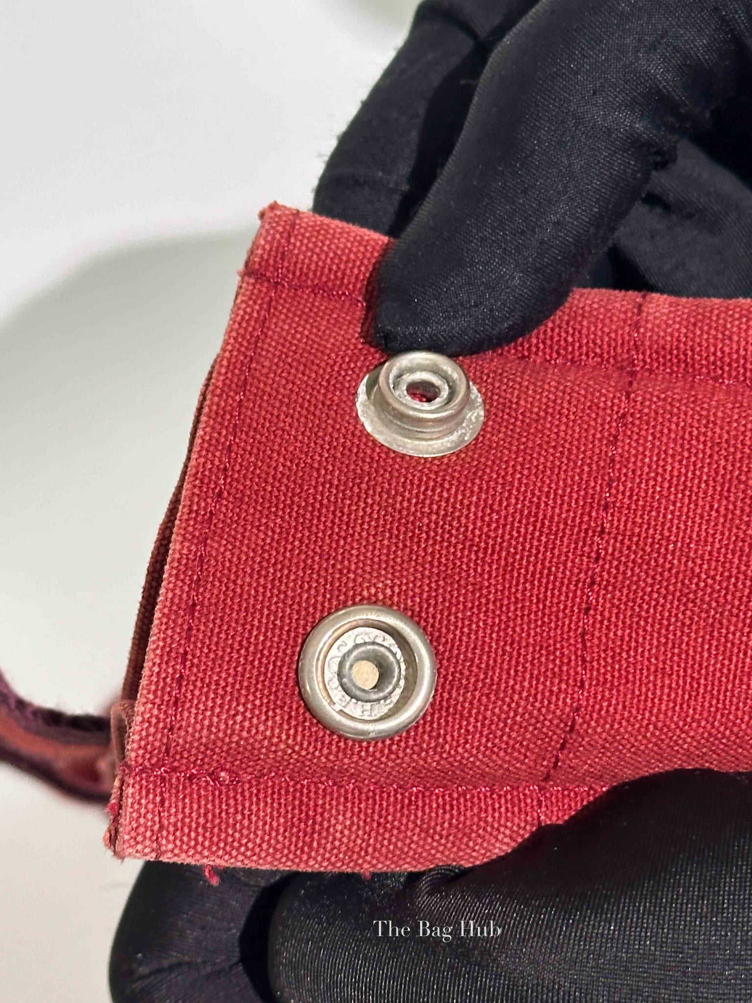 Hermes Red Canvas Tout Fourre PM Bag