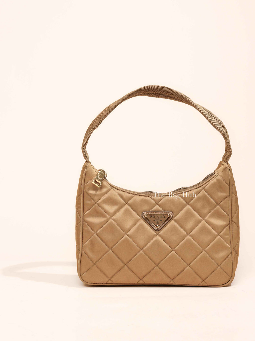 Prada Tabacco Nylon Tessuto Re-Edition Hobo Pochette Bag