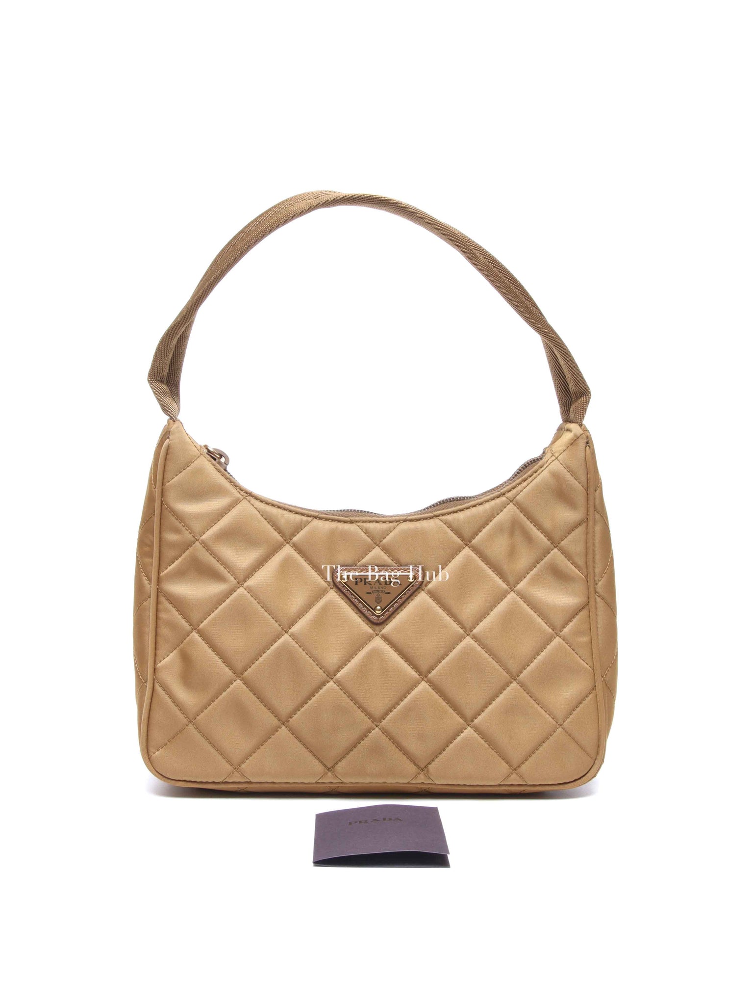 Prada Tabacco Nylon Tessuto Re-Edition Hobo Pochette Bag