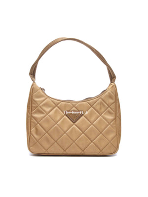 Prada Tabacco Nylon Tessuto Re-Edition Hobo Pochette Bag