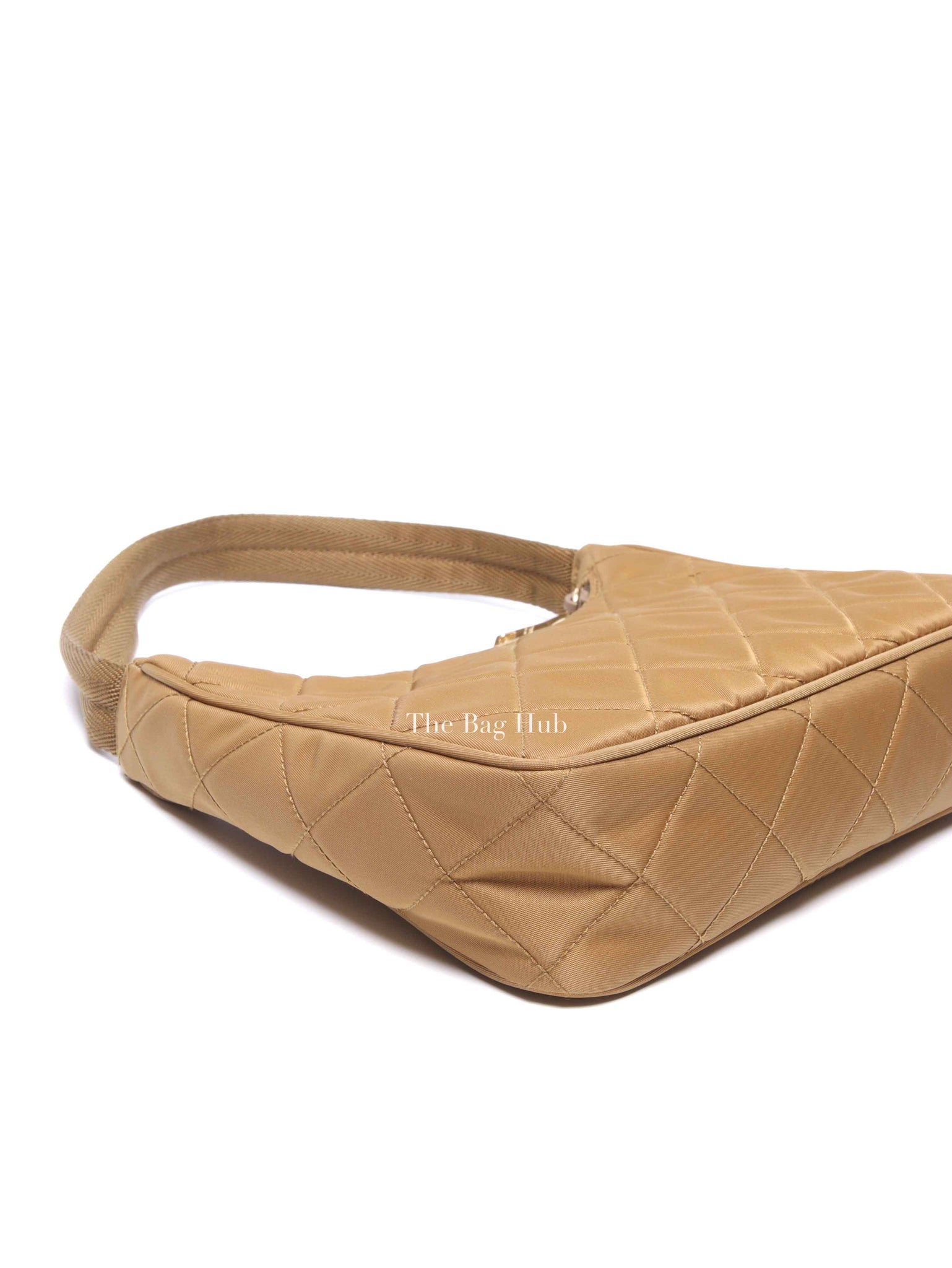 Prada Tabacco Nylon Tessuto Re-Edition Hobo Pochette Bag