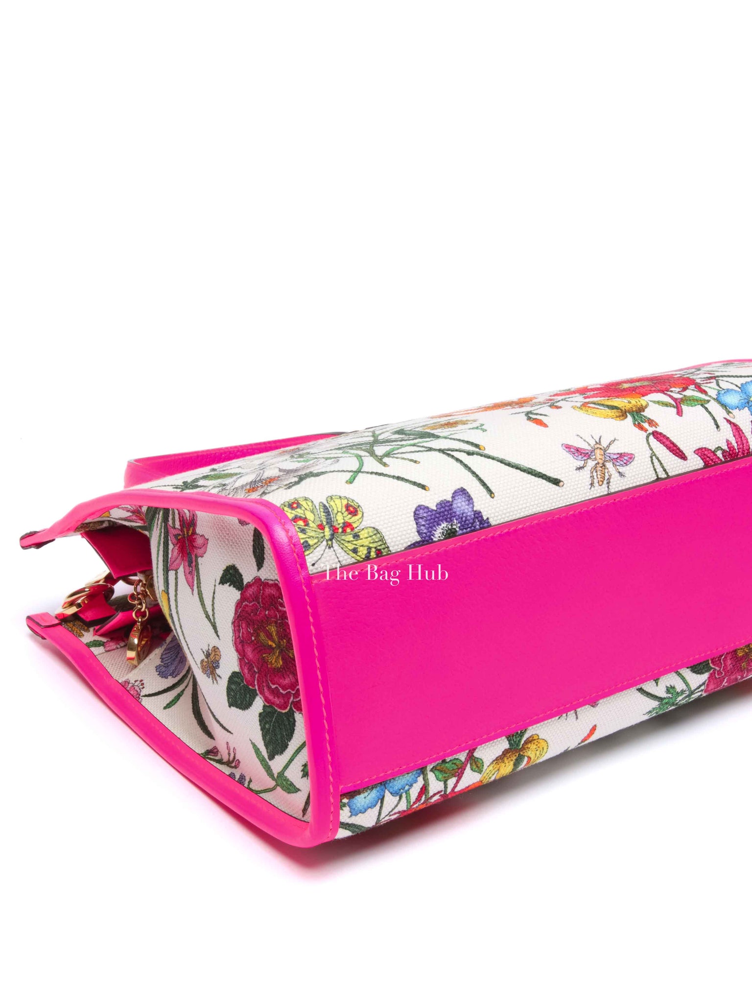 Gucci Pink/Multicolor Floral Canvas Small Tote Bag
