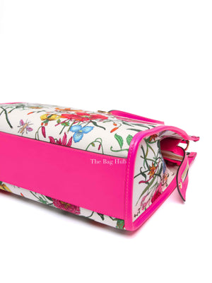 Gucci Pink/Multicolor Floral Canvas Small Tote Bag