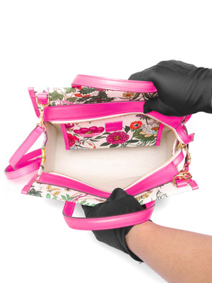 Gucci Pink/Multicolor Floral Canvas Small Tote Bag