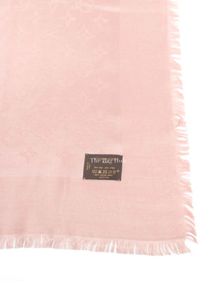 Louis Vuitton Pink Silk/Wool Monogram Shawl Scarf