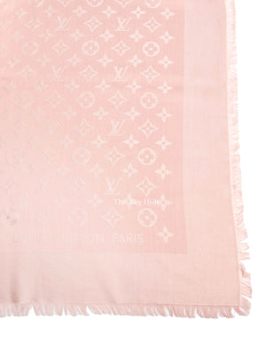 Louis Vuitton Pink Silk/Wool Monogram Shawl Scarf