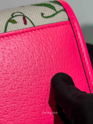 Gucci Pink/Multicolor Floral Canvas Small Tote Bag