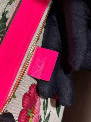 Gucci Pink/Multicolor Floral Canvas Small Tote Bag