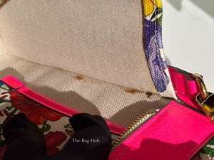 Gucci Pink/Multicolor Floral Canvas Small Tote Bag